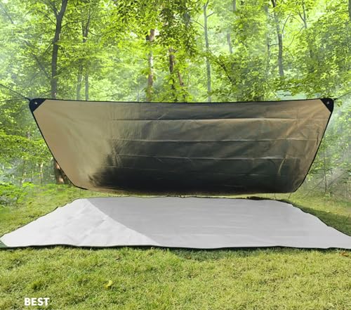 Image of Heavy Duty Survival Blanket -Multifunctional Reflective Tarp Thermal Blanket - 60 inch x 83 inch Waterproof Sandproof for Camping Hiking Outdoors Multifunctional Emergency Blanket
