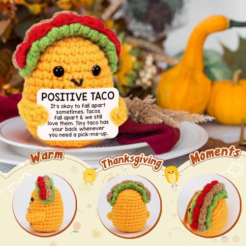 Image of Crochet Toys, Handmade Positive Penguin Toy, Office Desk Decor and Crochet Gifts for Women Men, Baby Doll Toy for Baby Room Decor