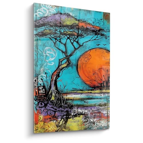 Tableau Acacia paysage africain Alu Dibond grand format 180x100cm Walensky Racines du Temps