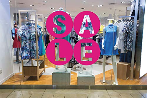 Adesivo4You.com Vetrofanie Saldi SCONTI - BOLLINI SCONTI 10% 20% 30% 40% 50% 70% - Decorazioni Saldi sconti - Fuori Tutto, Saldi vetrine Negozi, Stickers (Rosso (R), 50x50 cm.)