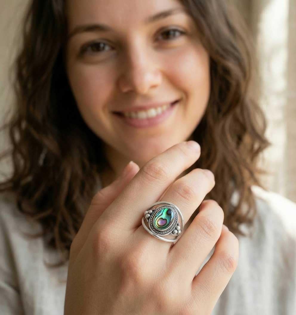 Handmade 925 Sterling Silver Overlay Ring Natural Gemstone Moonstone, Crystal, Carnelian, Rose Quartz Oval Boho Jewelry For Women