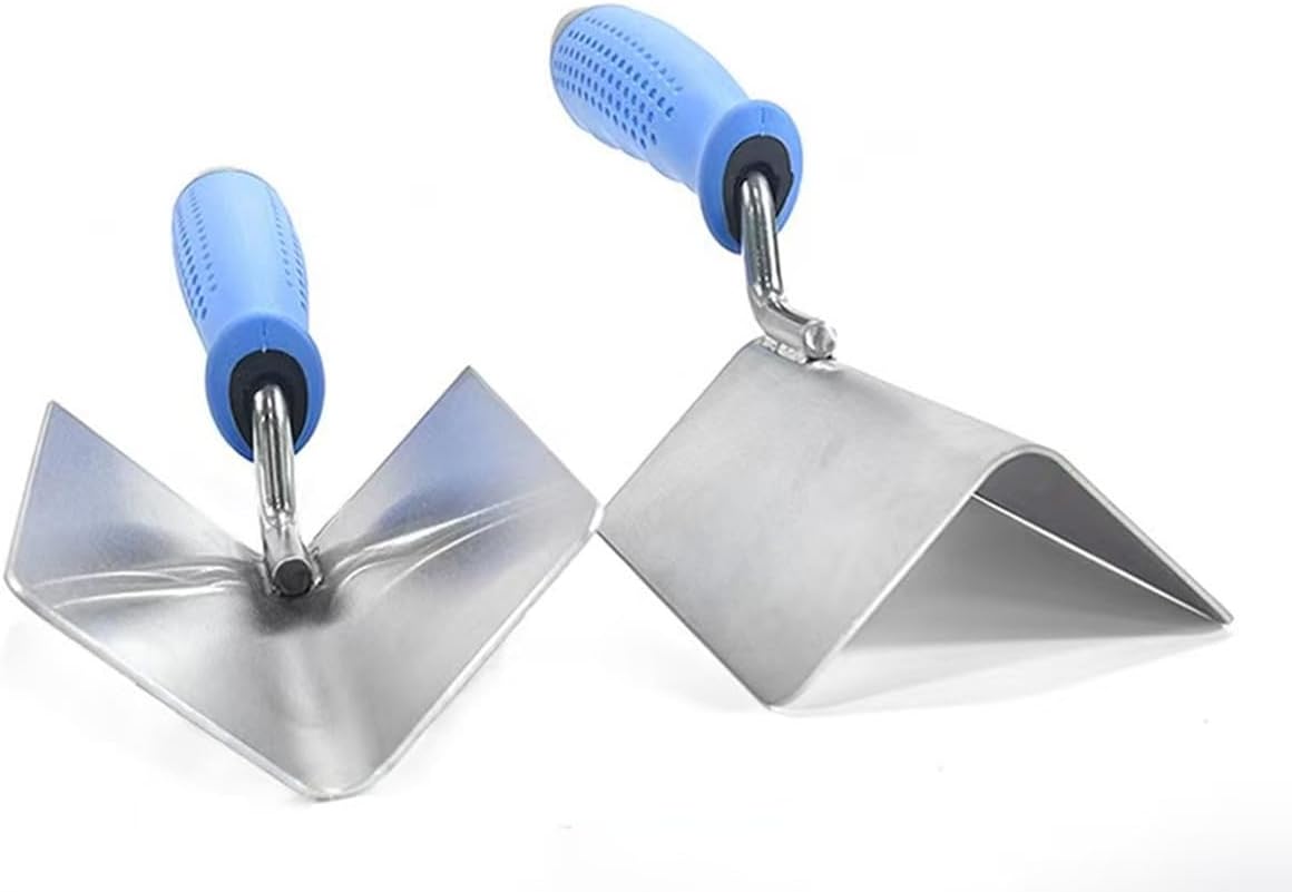 2 PCS Drywall Corner Hand Tool Set, Stainless Steel External Corner Trowel & Internal Corner Trowel Building Products,3.94'' & 2.36''Corner Trowel Plaster Corner Plaster Trowel Tool For Inside