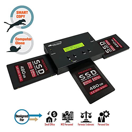Vinpower 1 to 2 SATA 2.5" & 3.5" Hard Disk Drive/Solid State Drive (HDD/SSD) Clone Duplicator and DOD Level Eraser by Vinpower Digital - Image 7