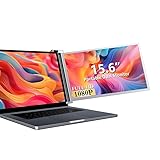 All Home Basics Monitor Portátil para Portátil, Extensor de Pantalla para Portátil de 15.6' FHD 1080P IPS 300nit Doble Pantalla, Funciona con Mac Windows Android Chrome Linux, Altavoces Incorporados