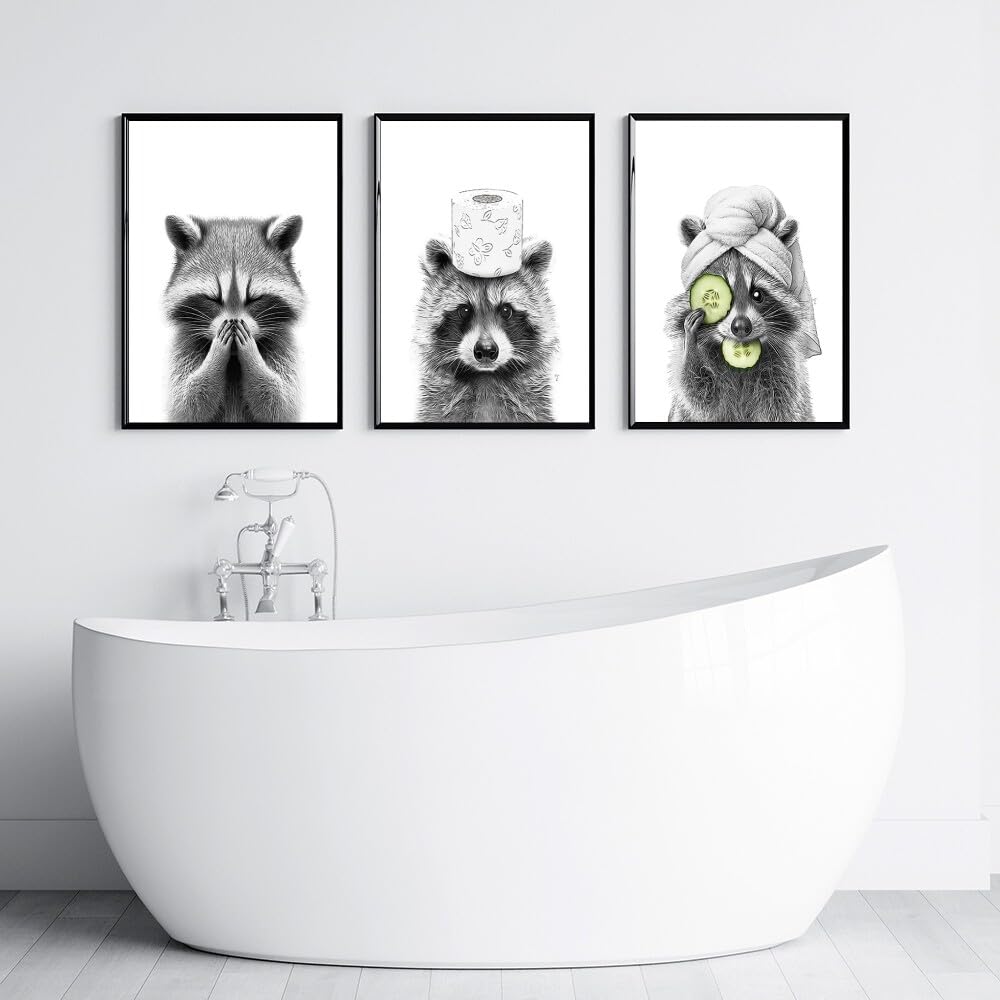 Decorazione Da Parete In Metallo Con Effetto Legno Per Bagno, Moderna, 30x35 Cm, Con Disegni Divertenti Di Accessori, Facile Da Appendere