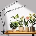 Grow Lights for Indoor Plants, Upgrade 84 LEDs Clip Plant Lights, Full Spectrum LED Plant Growing Lamps with Flexible Gooseneck, 3/9/12H Timer, 3 Spectral Modes, 10 Dimmable Levels (2 Head 1 Pack)