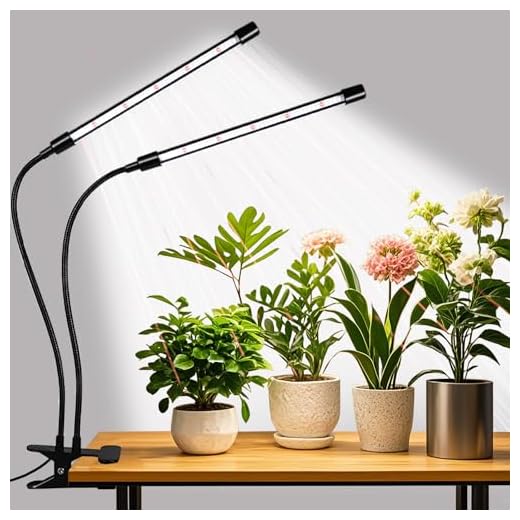 Grow Lights for Indoor Plants, Upgrade 84 LEDs Clip Plant Lights, Full Spectrum LED Plant Growing Lamps with Flexible Gooseneck, 3/9/12H Timer, 3 Spectral Modes, 10 Dimmable Levels (2 Head 1 Pack)