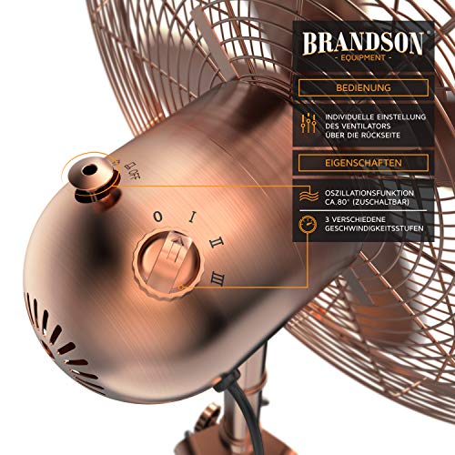 Standventilator Brandson mit Dreibeinstativ für effektive Kühlung