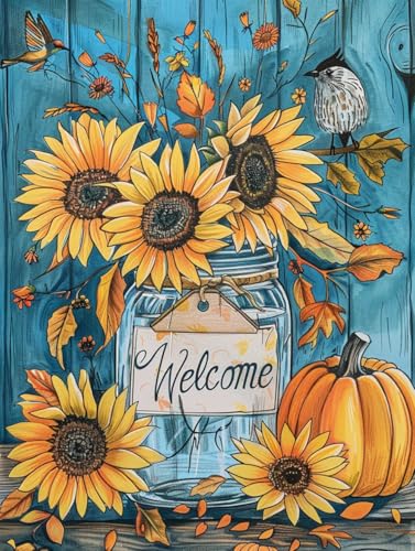 Kit de point de croix diy motif fleurs et tournesols cadeau idéal loisir créatif