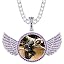 544 Violet diamond silver pendant&tennis chain]