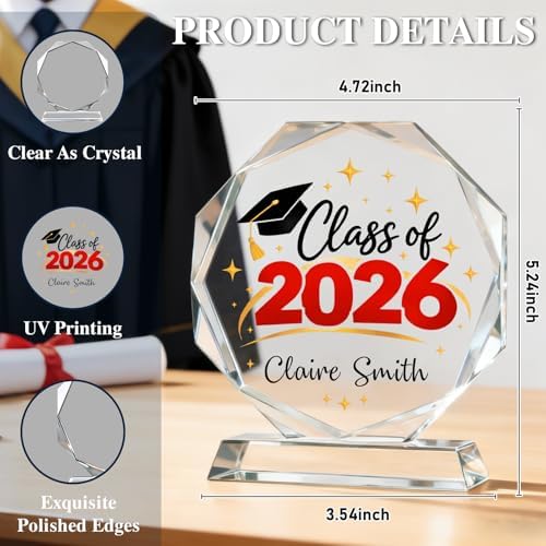 Custom Graduation Plaque 2026 Personalized Graduation Trophy Award Gifts - 5