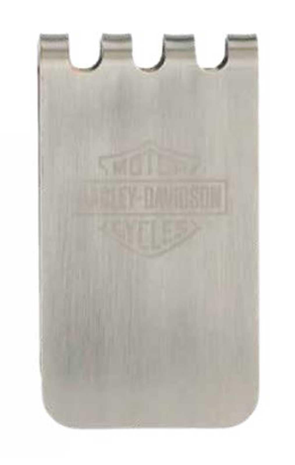 Pince à billets Harley-Davidson homme en nickel argenté, clip portefeuille compact en métal