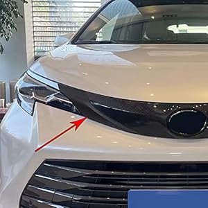 Kadore for 2021 2022 2023 Toyota Sienna Headlight Molding Front Body Styling Strip Cover Trim - Black 2pc