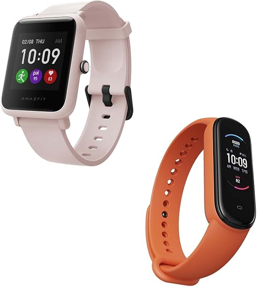 Amazon.com: Amazfit Band 5 Fitness Tracker \u0026 Bip S lite Smart Watch Bundle  : Sports \u0026 Outdoors