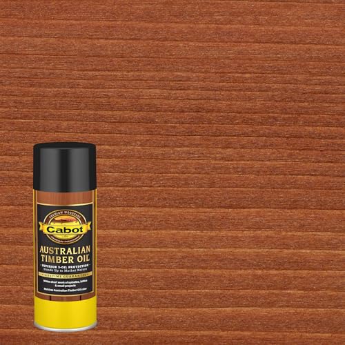 Image of Cabot Australian Timber Oil Wood Stain and Protector, Jarrah Brown, 12 oz Aerosol Can