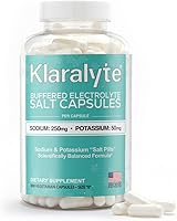 Vista 1 de Cápsulas de sal de electrolito tamponadas, 300 cápsulas de tamaño económico, suplemento dietético de sodio y potasio