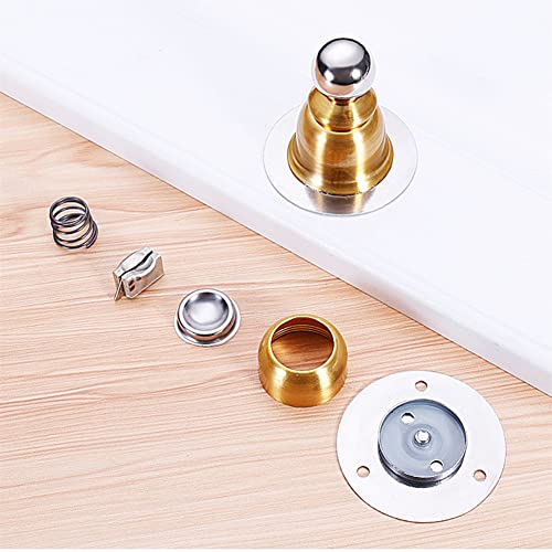 Batente de porta magnético autoadesivo mini ultra curto de aço inoxidável montado na parede com para