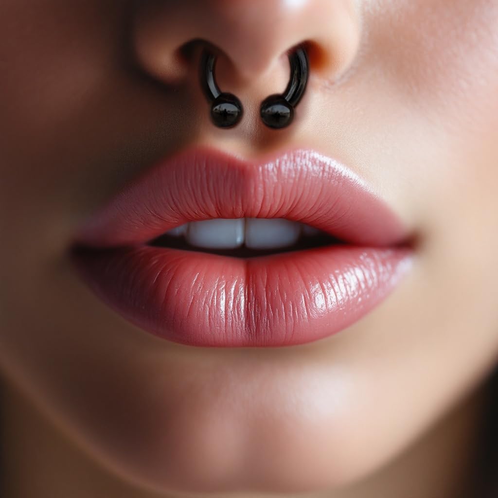 Titan-Septum-Ring, rund, Hufeisen-Barbell, Körperschmuck für Nasenpiercing, PA-Ring, Ohrringe, 12 g bis 00 g, britischer Standard, zertifiziert vom Sheffield Assay Office, 4G (5,0 mm) x 12 mm (1/2