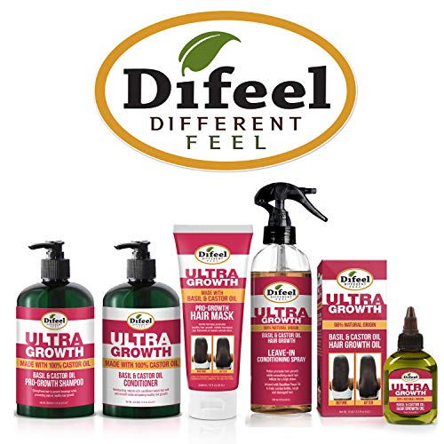 Difeel Ultra Growth Shampoo, Conditioner & Hair Oil 3-Pc Set - Includes Ultra Growth Shampoo 12 Oz, Conditioner 12 Oz. And Hair Oil 8 Oz. #TOP7