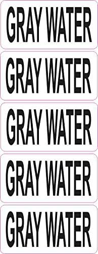 StickerTalk Adhesivo de vinilo de agua gris, 2 x 1 pulgada