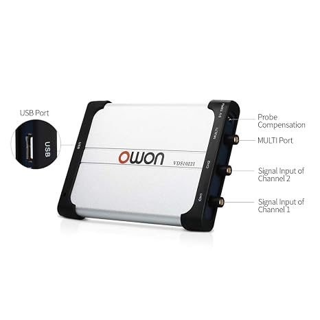 Owon VDS1022I USB PC Oscilloscope, MIT USB Isolation, 25 MHz