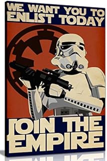 Star Wars Propaganda Enlist Join The Empire Canvas Wall Art Picture Print (18x12in)