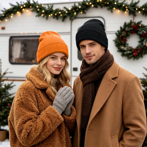 Image of ZOORON Beanie for Men Women Slouchy Winter Beanie Hats Cuffed Skull Caps