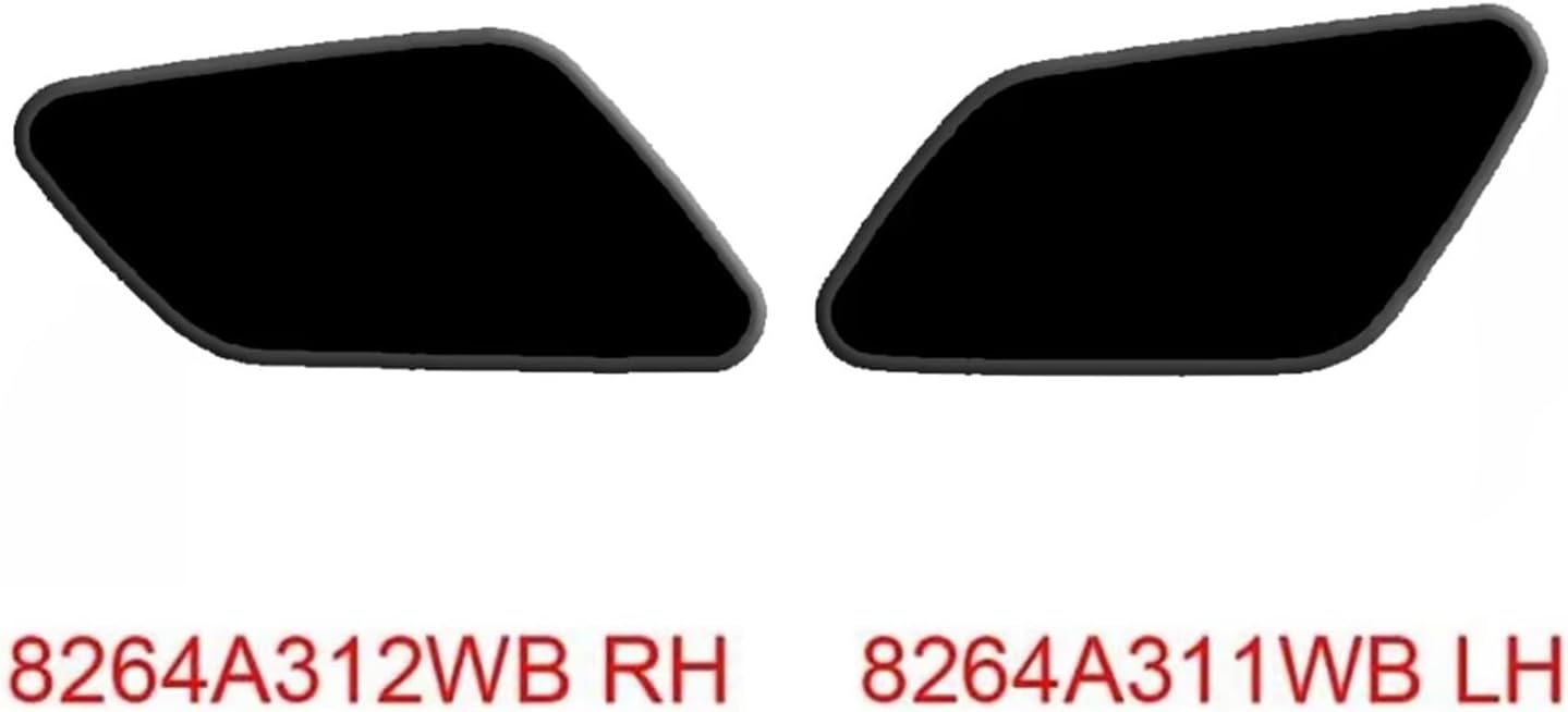 Headlight Washer Nozzle Compatible With Mitsubishi For Outlander 2016-2019 Front Headlight HeadLamp Washer Nozzle With Cover Lid Cap Shell Unpainted 8264A310 8264A309 8264A312WB(CAP)