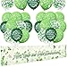 Petersilienhochzeit Deko Luftballons Banner Set - 12,5 Hochzeitstag Dekoration Ballons und Lange Partybanner, Grün Luftballon und Garten Dekorationen zum Petersilien Hochzeit 300 x 50 cm