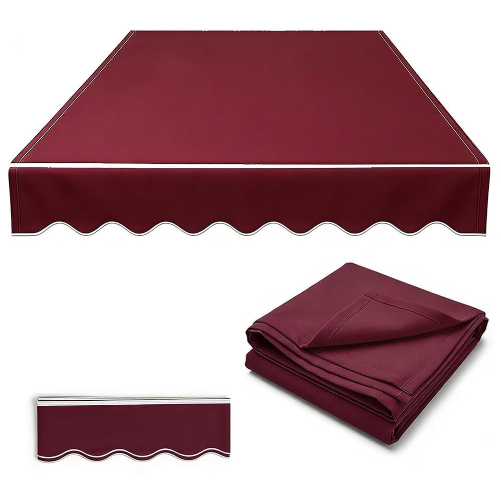 Auvent de rechange rétractable haut de gamme 4,5 x 2,5 m, abri en toile de cour