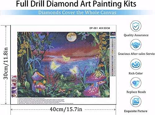 Image of Street27 Diamond Art Painting Kits For Adults-Full Drill Diamond Dots Paintings For Beginners,Moon Beach Round 5D Paint With Diamonds Pictures Gem Art Painting Kits Diy Crafts 12X16 inch (Moon Beach)