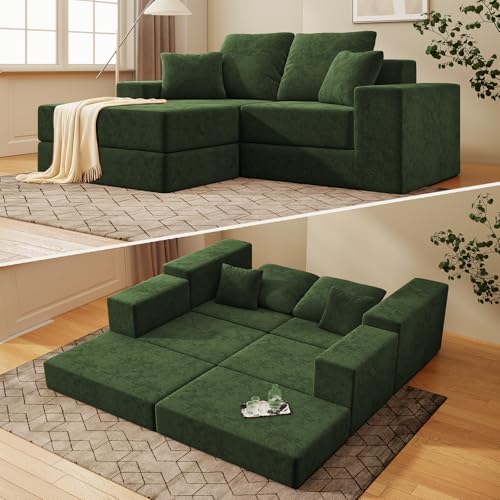 Cloud Modular Sectional Sofa, Comfy Boneless Couch for Living Room,