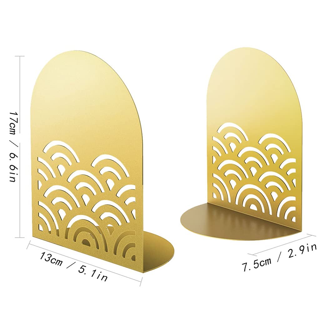 Reggilibri Fermalibri Fermalibri Reggilibri Ripple d'acqua Fermalibri a forma di L Fermalibri in metallo Fermalibri da scrivania for studenti Fermalibri for libri Fermalibri Fermalibri ( Color : Gold