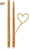 Metallic Shine Waterproof Eyeliner Pencil Long-Lasting Smudge-Proof Eye Liners for Party Makeup, Quick-Dry Gel Formula for Precise Lines 14#Golden Gleam