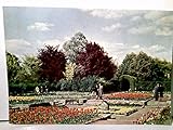 Sondergarten im Botanischen Garten "Gruga" Essen. Alte AK farbig. Blumenbeete, Passanten, Gartenlandschaft