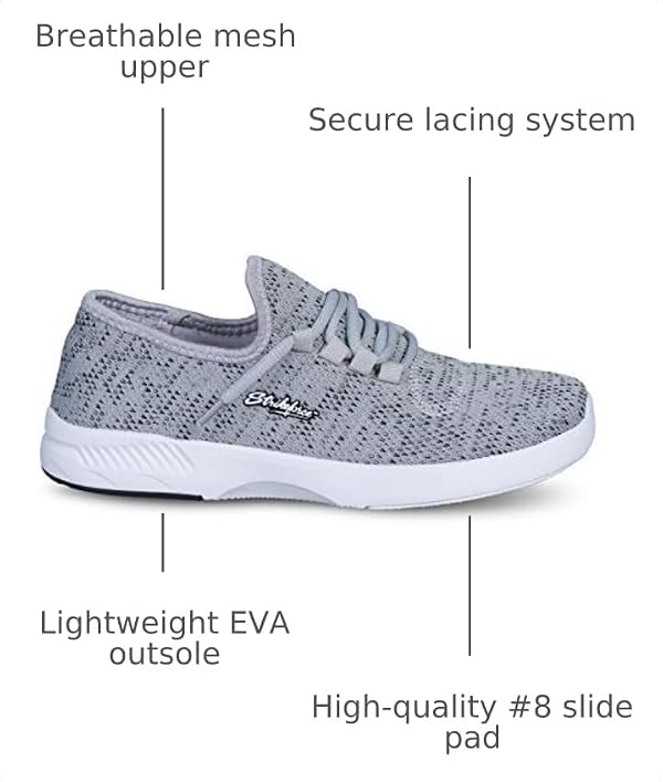 KR Strikeforce The Maui Grey Wide Width Womens Athletic Style Bowling Shoe (L-083, US Footwear Size System, Adult, Women, Numeric, Wide, 7.5) by KR Strikeforce - Image 3