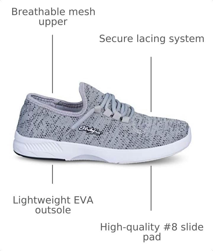 Image of KR Strikeforce The Maui Womens Athletic Style Bowling Shoe with a #8 Slide Pad on Both Shoes for Right or Left Handed Bowlers