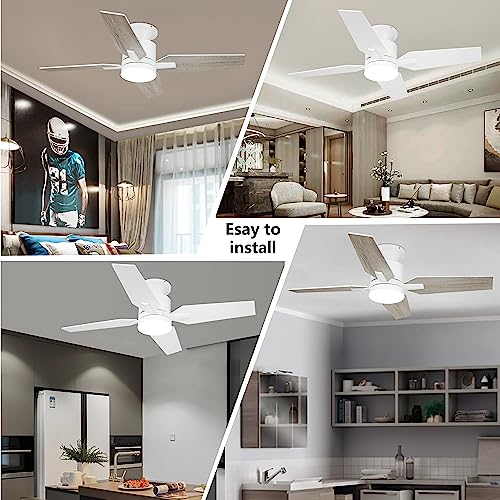 Ohniyou W053 Ceiling Fan With Lights Flush Mount,40'' Small Ceiling Fans thumb #6