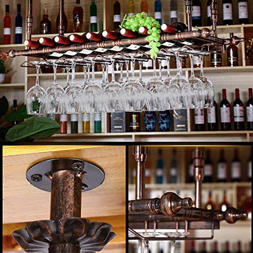 Support à verres à vin suspendu en finition noire mate pour intérieur moderne - 4