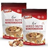 Tropgo Noix Mélangées Crues - 500g de Snacks aux Noix - Lot de 2 - Noix Fraîches et Saines...
