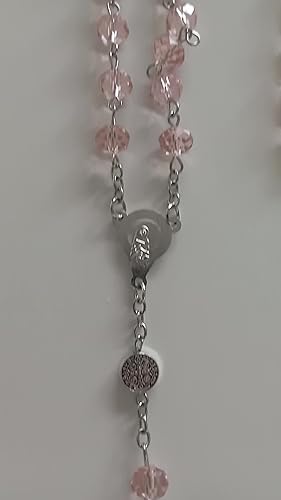Bracciale Rosario In Metallo E Cristalli Rosa | Savelli Religious - Foto 8