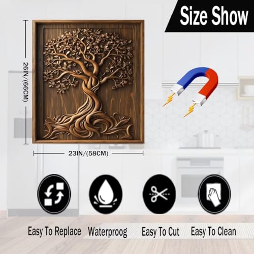 Imán decorativo para lavavajillas forma árbol de la vida miniatura 6