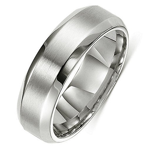 Gemini Groom Bride Comt-Fit Beveled Edge Plain Wedding & Ttianium Rings 7Mm Size 8.25 Valentines Day Gift #TOP16