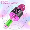 Fede Microphone for Kids Adults, Wireless Bluetooth Microphone with Flashing Colorful LED Lights Portable Speaker Karaoke Machine, Home KTV Player Support Android & iOS Devices for Party Singing #4