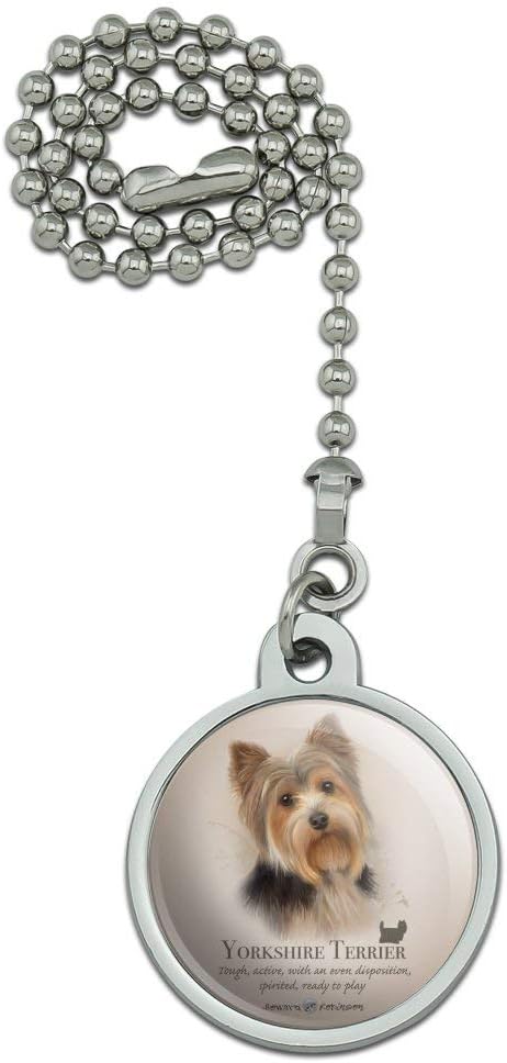 GRAPHICS & MORE Yorkshire Terrier Yorkie Dog Breed Ceiling Fan and Light Pull Chain