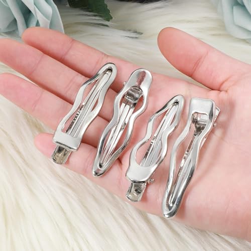 6 Piezas Pinzas de Pelo de Metal Plateadas con Onda, Clips Pequeños para Flequillo, Pinzas de Cocodrilo para Mujeres, Accesorios para Cabello Grueso y Fino miniatura 7