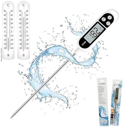 Meat Thermometer - Digital Food Thermometer - Instant Read Jam Thermometer Temperature Long Probe Auto Off ℉/℃ Button Accurate Water Temperature, Beverage, Grill, BBQ, Cooking thermometer For Kitchen