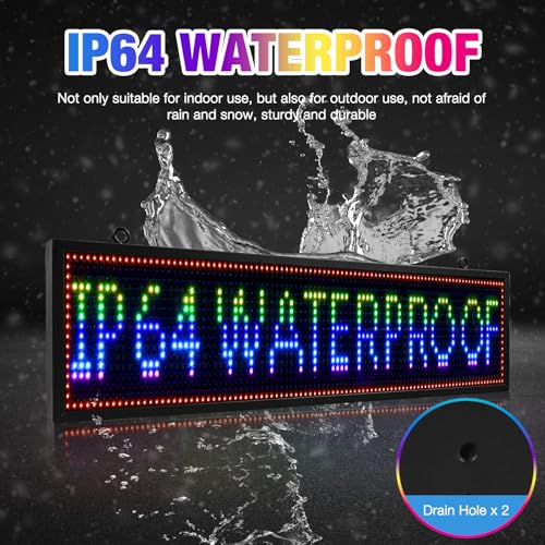 Panneau d'affichage RVB programmable haute luminosité à texte défilant multicolore - 2