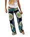 Dorzi(TM) Women's Smocked Waist Baggy Bohemian Harem Loose Leg Pants (XL, 6066)