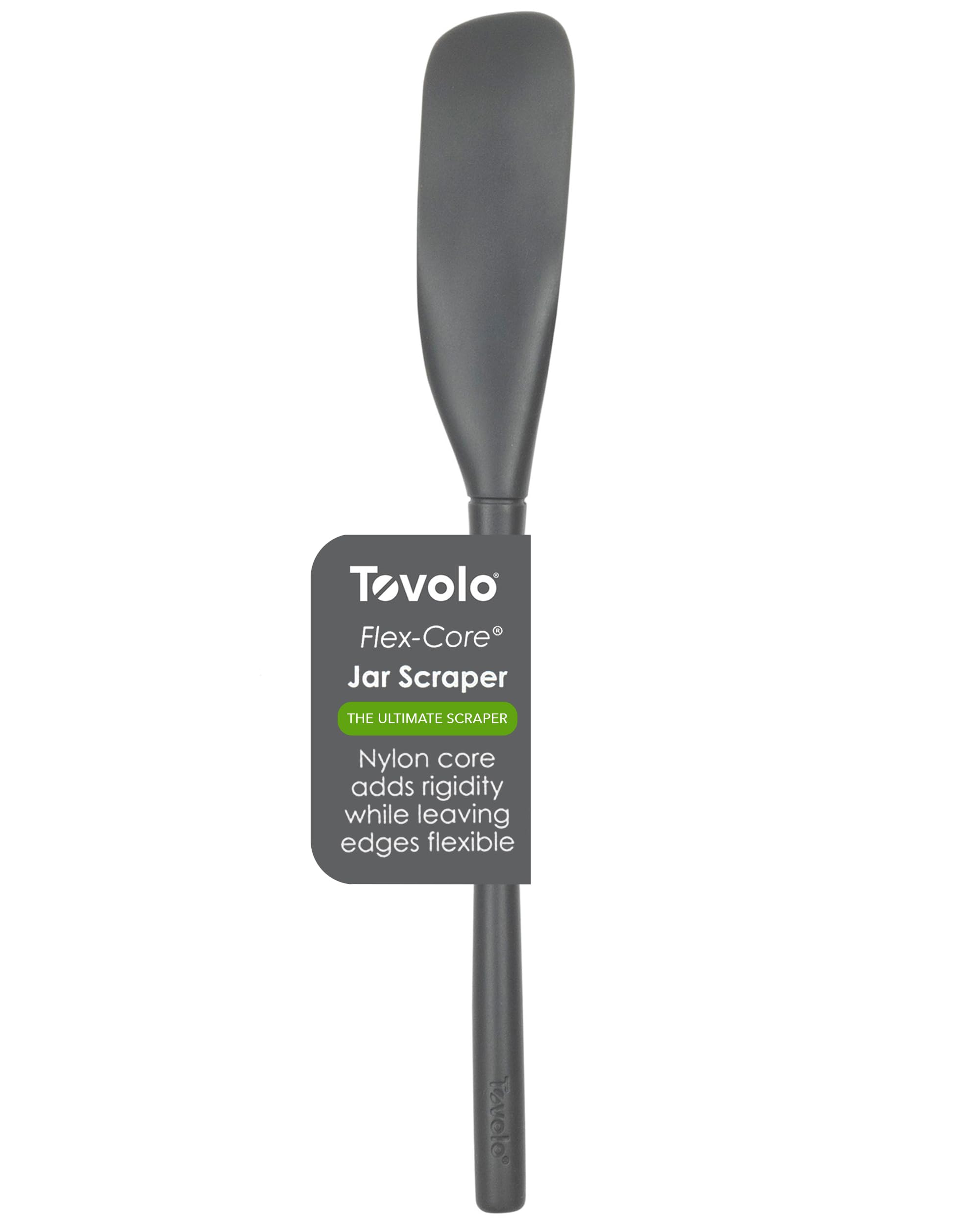 Tovolo Flex-Core All Silicone Jar Scraper - Charcoal โ image 1